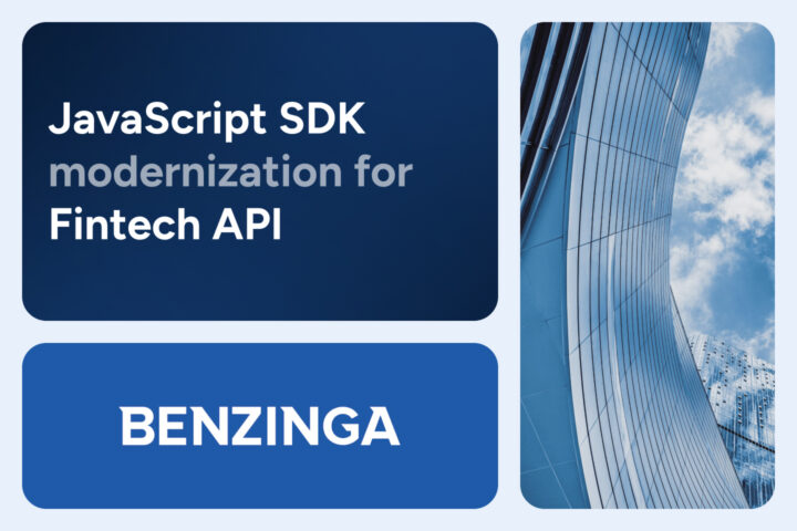 JavaScript SDK modernization for financial API — case study
